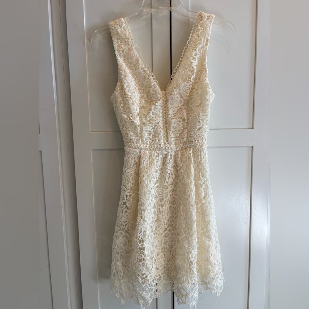 Altard State women’s small Cream Lace Skater Dress